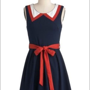 Red, White and Cute Dress from Modcloth